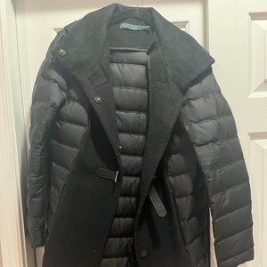 RALPH LAUREN WOMENS WINTER COAT JACKET BLACK SZ SMALL